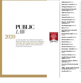 Lo Studio Legale Bonetti &amp; Partners &egrave; tra i candidati nella selezione 2020 Public Law.