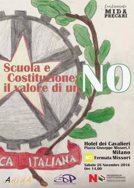 CONVEGNO IL 26 NOVEMBRE 2016 PRESSO L&rsquo; HOTEL DEI CAVALIERI, MILANO, PIAZZA GIUSEPPE MISSORI, 1, DALLE ORE 14:00 ALLE 19:30, COORDINAMENTO MIDA PRECARI E LE ASSOCIAZIONI ADIDA E CDP 
