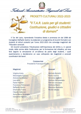 Il T.A.R. Lazio per gli studenti: Costituzione, giudici e cittadini di domani